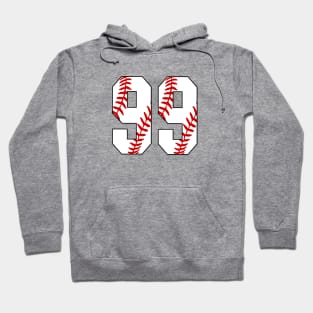 Baseball Number 99 #99 Baseball Shirt Jersey Favorite Player Biggest Fan Hoodie